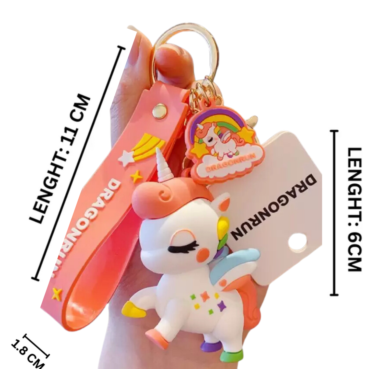Unicorn Keyrings Set of 3(Assorted)