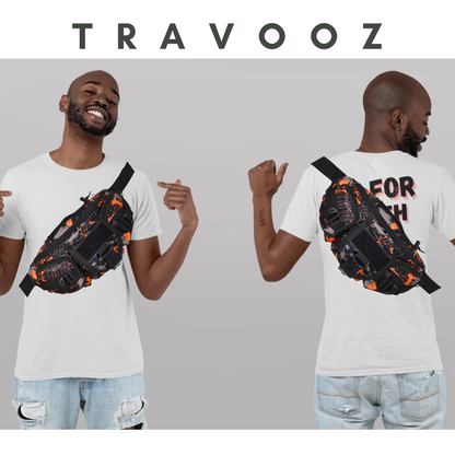 Orange Waist Bag for Men Women