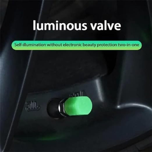 Glow-in-the-Dark Tyre Valve Caps - Light Up Your Ride