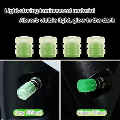 Glow-in-the-Dark Tyre Valve Caps - Light Up Your Ride