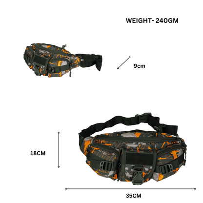 Orange Waist Bag for Men Women