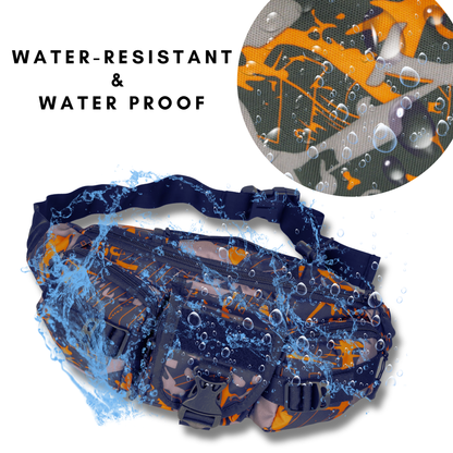 Orange Waist Bag for Men Women